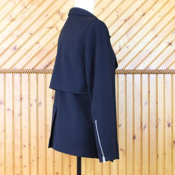 Aritzia Wilfred Mayet Jacket Black Utility Zipper Pockets Small Spring Fall D164 - Picture 5 of 9